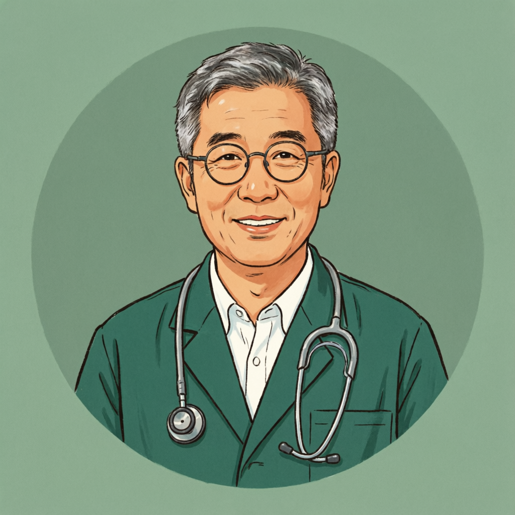監修者 腹山健のイラスト肖像